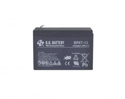 Аккумулятор для ИБП B.B.Battery BPS, 93х65х151 мм (ВхШхГ),  необслуживаемый электролитный,  12V/7 Ач, (BB.BPS 7-12)