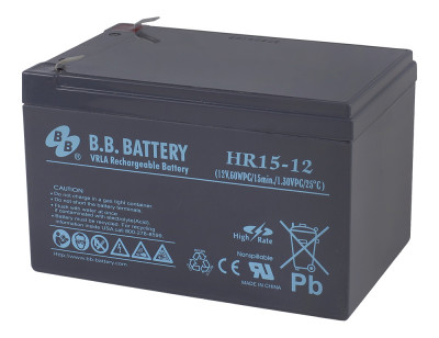 Аккумулятор для ИБП B.B.Battery HR, 94х98х151 мм (ВхШхГ),  необслуживаемый электролитный,  12V/13 Ач, (BB.HR 15-12)