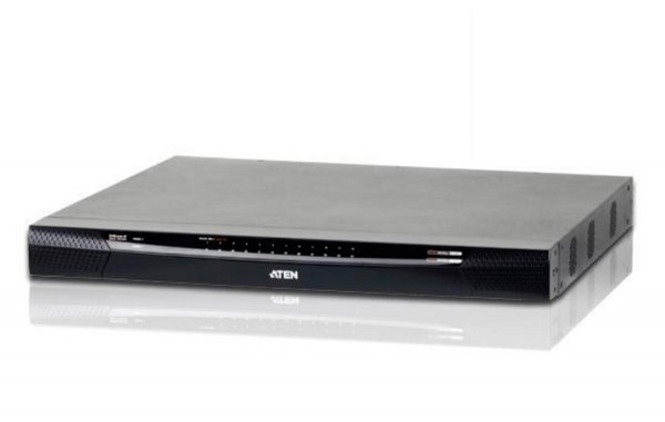 Переключатель KVM Aten, Altusen, портов: 24, 440х412,1х433,6 мм (ВхШхГ), KVM over IP: есть, USB, RS232, RJ45, PS/2, на 2 консоли, цвет: чёрный