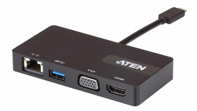 Док-станция Aten, портов: 4, HDMI 2 порта, (UH3232-AT)