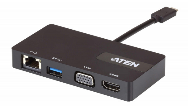 Док-станция Aten, портов: 4, HDMI 2 порта, (UH3232-AT)