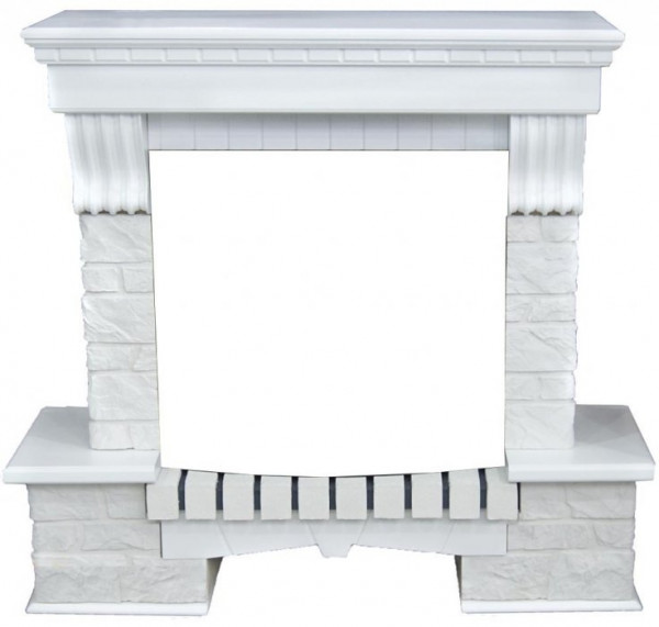 Широкий портал InterFlame Экстер Лофт под Panoramic 25 FX (белый)