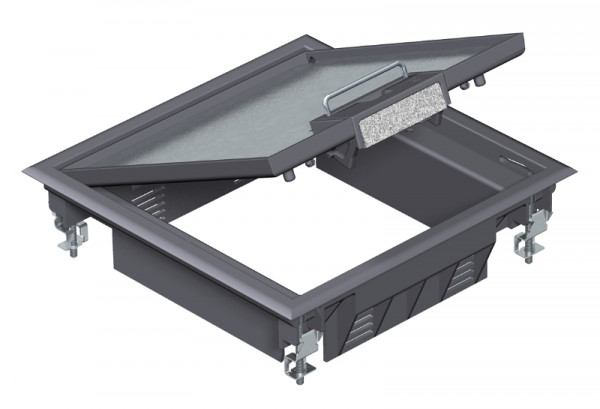 Люк напольный BETTERMANN GES4, пластик, с ручкой, 217 мм Ш, модулей: 6, универсальный, цвет: чёрный