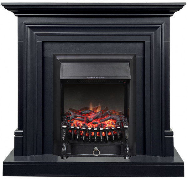 Электрокамин с классическим очагом 2D Royal Flame Bradford (Серый графит) с очагом Fobos FX Black/Brass
