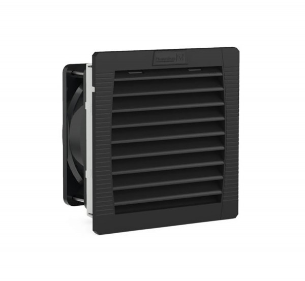 Вентиляторный модуль Pfannenberg PF 22.000, с фильтром, 230V, 145х145х26 мм (ВхШхГ), вентиляторов: 1, 44 дБ, IP54, поток: 61 м3/ч, для шкафов, цвет: чёрный