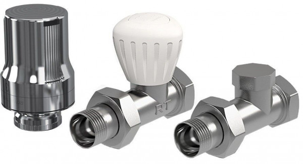 Набор термостатический Royal Thermo прямой DE LUXE (хром) 1/2