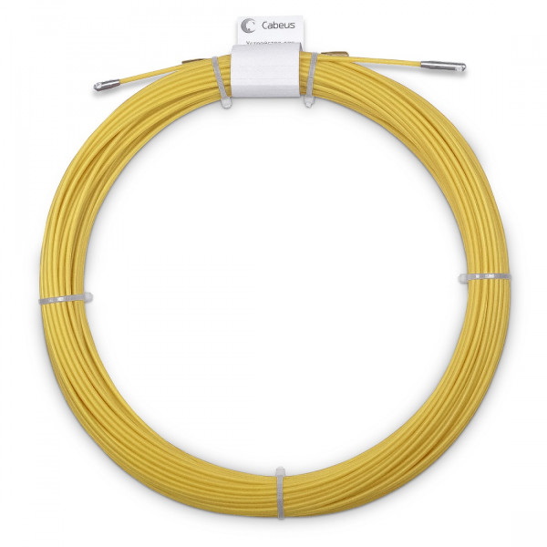 Протяжка для кабеля Cabeus, Полиэтилен, Ø с оболочкой: 4,5 мм, 80 м, бухта, пруток из стеклопластика, (Pull-B-4,5-80m)