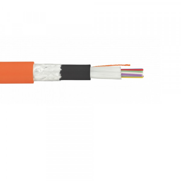 Кабель волоконно-оптический Eurolan L21-TB Tight Buffer,  2хОВ, OM2 50/125, LSZH-FR, Ø 11,6мм, универсальный, бронированный, цвет: оранжевый