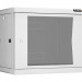 Шкаф телекоммуникационный настенный TLK Classic II, 19", 9U, 503х600х450 мм (ВхШхГ), дверь: стекло, боковая панель: сплошная съемная, разборный, цвет: серый