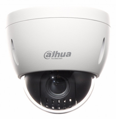 Сетевая IP видеокамера Dahua, купольная, помещ./улица, 2Мп, 1/2,8’, 1920х1080, 25к/с, цв:0,005лк, об-в:5,3мм, DH-SD42212I-HC