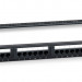 Коммутационная патч-панель Cabeus, 19", 1HU, портов: 24 х RJ45, кат. 6, неэкр., порты в 1 ряд, цвет: чёрный, (PL-24-Cat.6-Dual)
