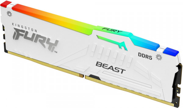 Оперативная память 16Gb DDR5 5200MHz Kingston Fury Beast White RGB (KF552C36BWEA-16)