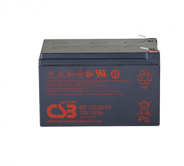 Аккумулятор для ИБП CSB Battery GP, 94х98х151 мм (ВхШхГ),  необслуживаемый свинцово-кислотный,  12V/12 Ач, (GP 12120)