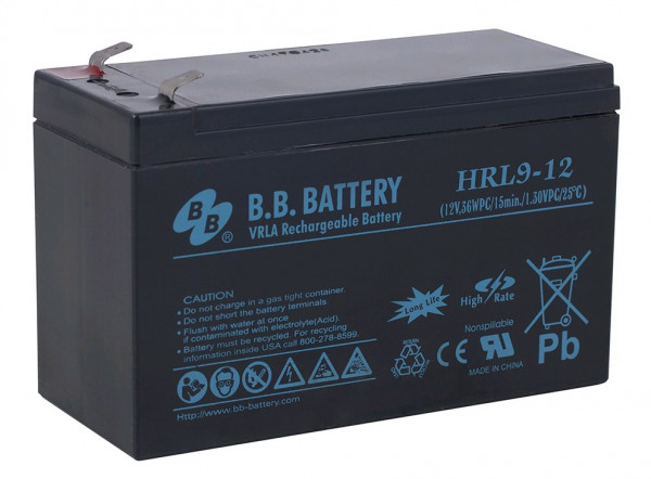 Аккумулятор для ИБП B.B.Battery HRL, 94х65х151 мм (ВхШхГ),  необслуживаемый электролитный,  12V/8 Ач, (BB.HRL 9-12)