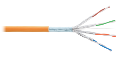 Кабель «витая пара» (LAN) для структурированных систем связи F/FTP 4pair, Cat.6a, Solid, In, LSZH (NKL 4355C-OR)