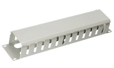 Организатор коммутационных шнуров Cabeus, 19", 2HU, 90х482х70 мм (ВхШхГ), закрытого типа, для шкафов, цвет: серый