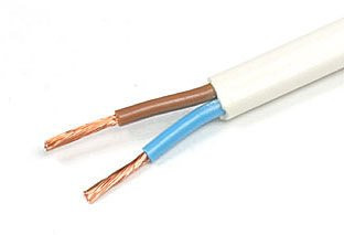 Провод соединительный с двумя жилами ШВВП 2х0,75 (белый) (Паритет)