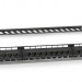 Коммутационная патч-панель Cabeus, 19", 1HU, портов: 24 х RJ45, кат. 6A, неэкр., порты в 1 ряд, цвет: чёрный, (PL-24-Cat.6A-Dual)