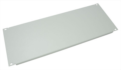 Фальш-панель Cabeus, неперфорированная, 19", 4U, 178х427х10 мм (ВхШхГ), сталь, цвет: серый