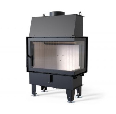 Угловая правая дровяная топка DEFRO HOME IMPULS SM BP, угловое стекло справа