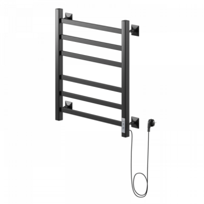 Электрический полотенцесушитель Ника STEP-1 60/50 RAL9005 черный матовый правый тэн