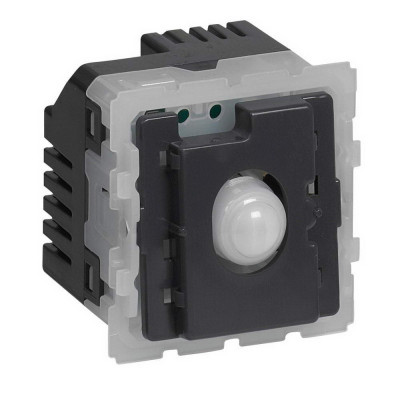 Переключатель Legrand Celiane, 1, без подсветки, 10АX, цвет: чёрный, датчик присутствия/движения (067012)