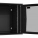 Шкаф телекоммуникационный настенный TLK Lite, 19", 12U, 569х600х450 мм (ВхШхГ), дверь: стекло, боковая панель: сплошная съемная, разборный, цвет: чёрный