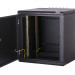 Шкаф телекоммуникационный настенный TLK Indystry, 19", 9U, 504х600х600 мм (ВхШхГ), дверь: металл, с поворотной рамой, цвет: чёрный