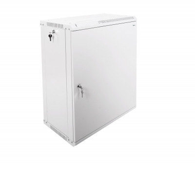 Шкаф телекоммуникационный настенный ЦМО ШРН-Э, 19", 15U, 742х600х350 мм (ВхШхГ), дверь: металл, боковая панель: сплошная, разборный, цвет: серый