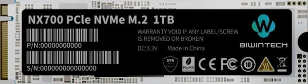 Накопитель SSD 1Tb BiwinTech NX700 (82P1E0)