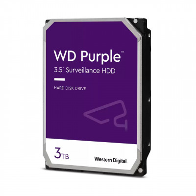 Жёсткий диск WD Purple, 3 ТБ, SATA, 5 400 rpm, WD30PURZ