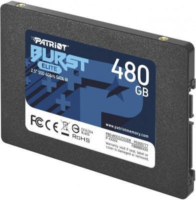 Накопитель SSD 480Gb Patriot Burst Elite (PBE480GS25SSDR)