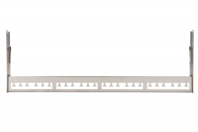 Коммутационная патч-панель наборная Eurolan, 19", 1HU, портов: 48 х keystone, кат. 5-7A, универсальная, неэкр., с задним кабельным организатором, цвет: чёрный, (27B-00-48BL)