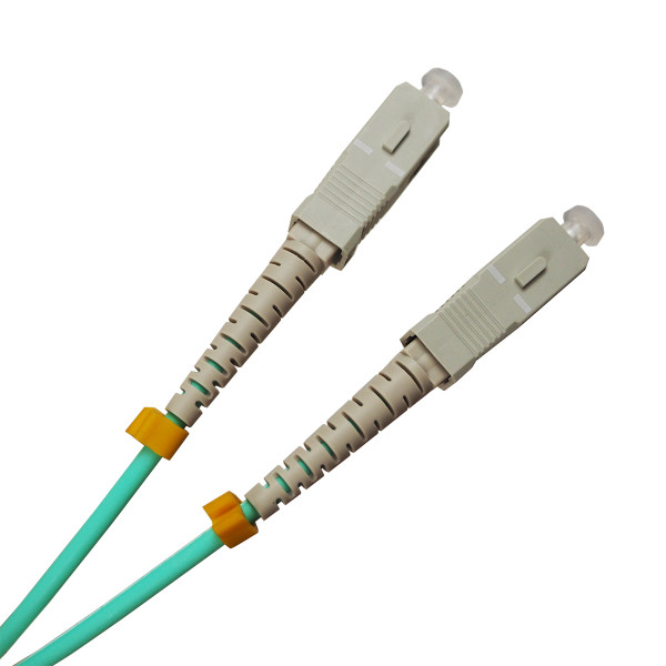 Коммутационный шнур оптический BNH Tight Buffer, Duplex ST/ST (UPC/UPC), OM3 50/125, LSZH, Ø 3мм, 1м, цвет: синий, (B660.2-ST-ST-OM3-1-LSZH)