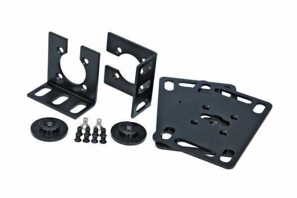 Монтажное крепление Eurolan, для блока розеток, материал: сталь, цвет: чёрный