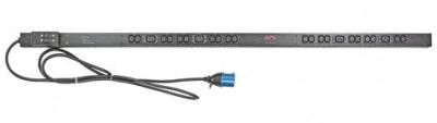 Блок силовых розеток APC, вертикальный, неуправляемый, IEC 60320 С13 х 20, IEC 60320 С19 х 4, вход IEC 320 C13, шнур 3,05 м, 1U, 1619х56х44 мм (ВхШхГ), 32А, чёрный