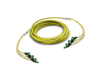 Коммутационный шнур оптический Eurolan, MTP/MTP, OS2 9/125, LSZH (нг(A)-HF), Ø 8,4мм, 1м, цвет: жёлтый, (43M-S2-144-M1-M1-001-0E-FFA-10)