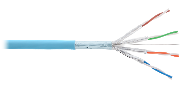 Кабель «витая пара» (LAN) для структурированных систем связи F/FTP 4pair, Cat6а, Solid, In, LSZH (NKL 4355C-IB)