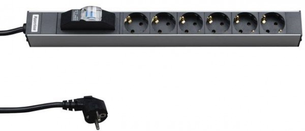 Блок розеток Hyperline SHT19-6SH-B-2.5EU