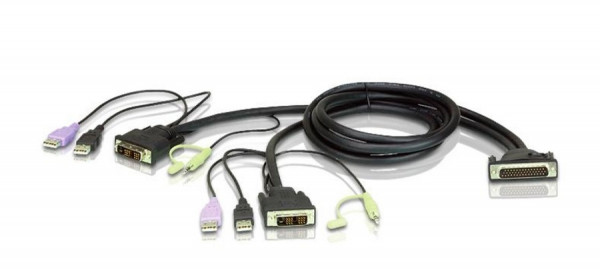 Шнур ввода/вывода Aten, портов: 4, USB (Type A), 1.8 м, (LIN7-32W3-G12G)