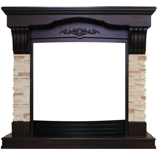 Широкий портал Royal Flame Malta под очаг Dioramic 28 FX темный дуб