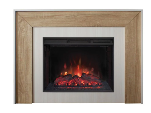 Электрокамин с широким очагом 2D Real-Flame Jersey 25,5 WT с очагом Sparta 25,5 LED