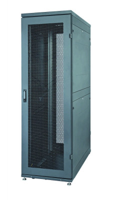 Дверь (к шкафу) Eurolan D9000, 42U, 600 мм Ш, перфорация, цвет: чёрный