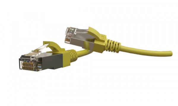 Шнур коммутационный Hyperline, кат. 6, экр., S/FTP, RJ45/RJ45, d 5,6 5м, LSZH, AWG28 жёлтый, (PC-LPT-SFTP-RJ45-RJ45-C6-5M-LSZH-YL)