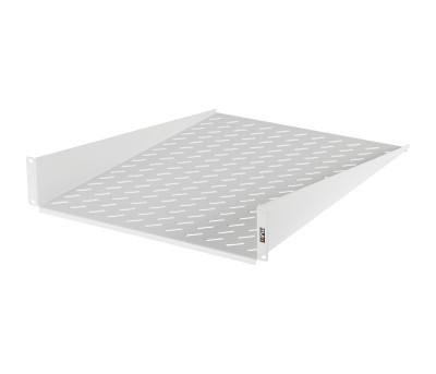 Полка TLK, перфорированная, фронтальная, 2U, 89х300 мм (ВхГ), нагрузка до 20 кг, для шкафов и стоек, с комплектом крепежа, цвет: серый