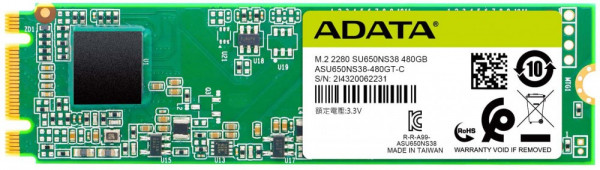 Накопитель SSD 480Gb ADATA Ultimate SU650 (ASU650NS38-480GT-C)