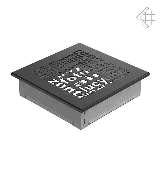 Вентиляционная решетка для камина Kratki 17x17 ABC черная 17ABC/C