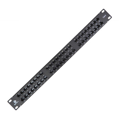 Коммутационная патч-панель BNH, 19", 1HU, портов: 48 х RJ45, кат. 6, универсальная, неэкр., цвет: чёрный, (B100.1-48-6-UNB)