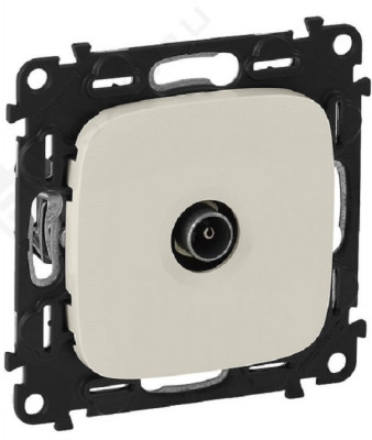 Розетка в сборе Legrand Valena Allure, 1x TV, экр., внешняя, 51х58 мм (ВхШ), цвет: слоновая кость, (LEG.753851)