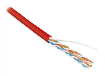 Кабель «витая пара» (LAN) для структурированных систем связи UUTP4-C5E-S24-IN-LSZH-RD-100